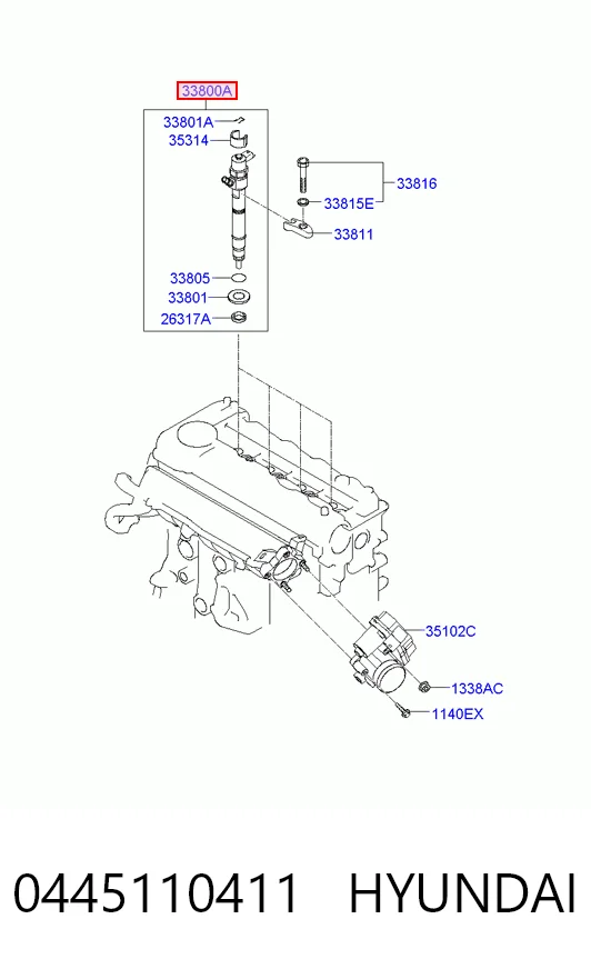 0445110411 Hyundai/Kia Топливные форсунки