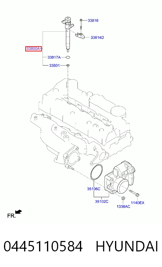 Топливные форсунки на Hyundai Santa Fe III DM