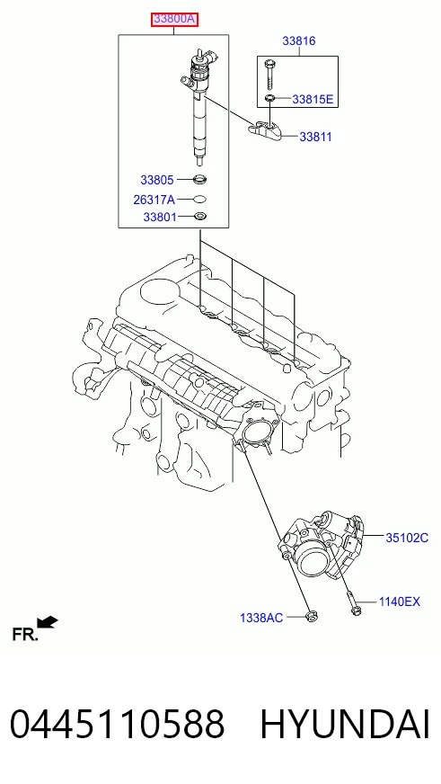 0445110588 Hyundai/Kia Топливные форсунки