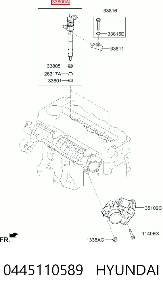 0445110589 Hyundai/Kia Топливные форсунки