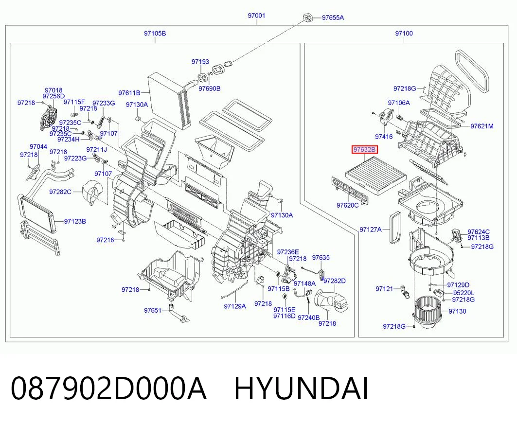 087902D000A Hyundai/Kia Внутрисалонный фильтр