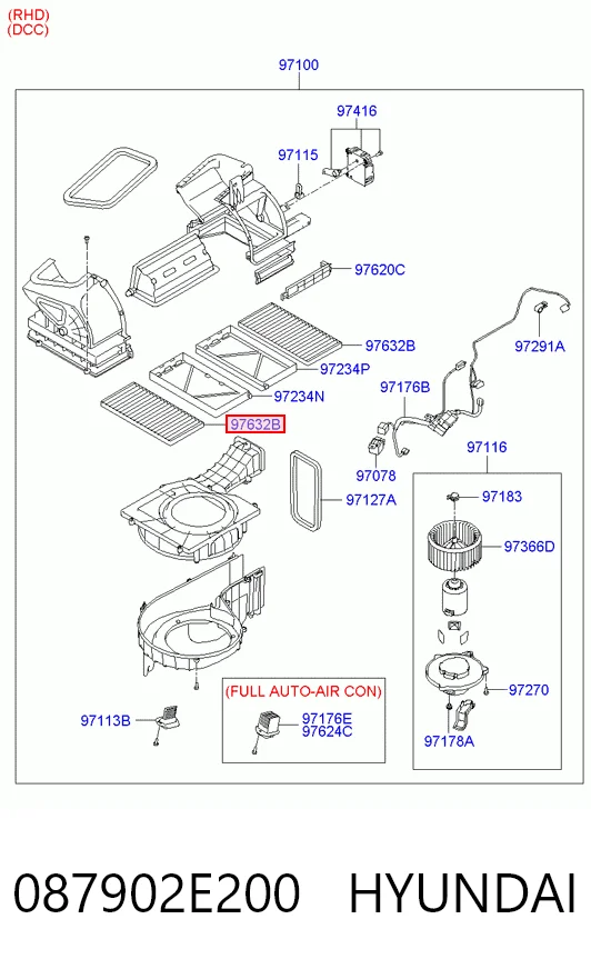 087902E200 Hyundai/Kia Внутрисалонный фильтр