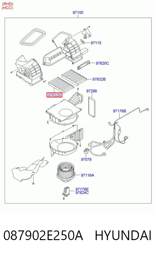 087902E250A Hyundai/Kia Внутрисалонный фильтр