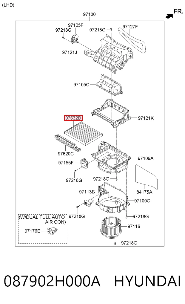 087902H000A Hyundai/Kia Внутрисалонный фильтр