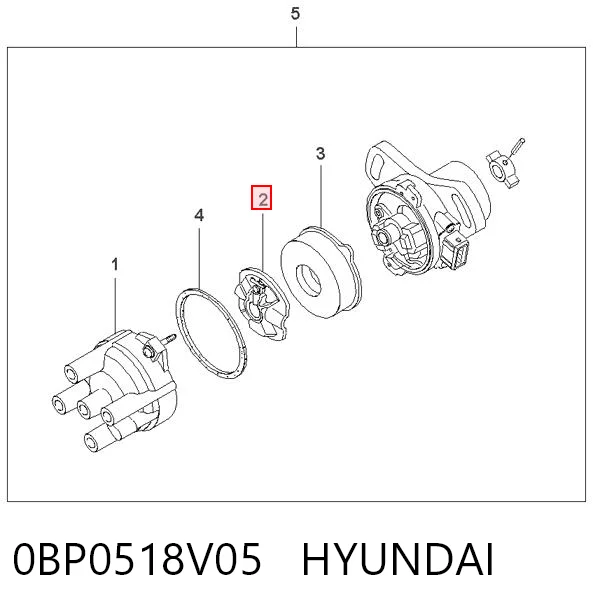 Бегунок распределителя зажигания K23006 YEC
