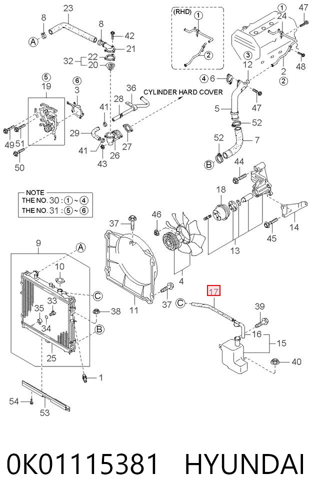 0K01115381 Hyundai/Kia 