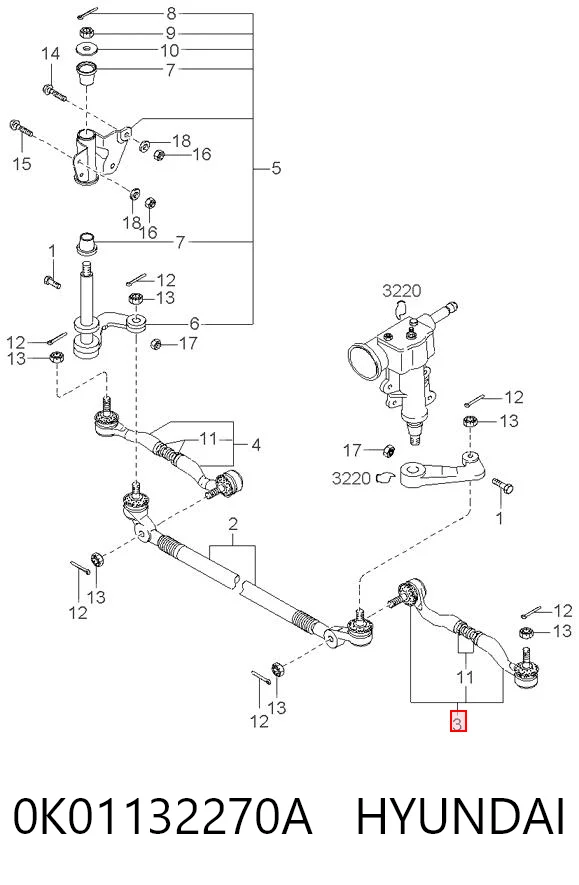 Тяга рулевая левая 33415 Lemforder