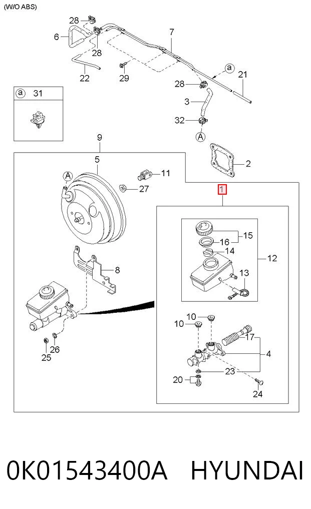 0K01543400A Hyundai/Kia