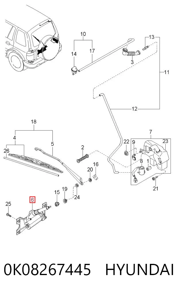 0K08267445 Hyundai/Kia