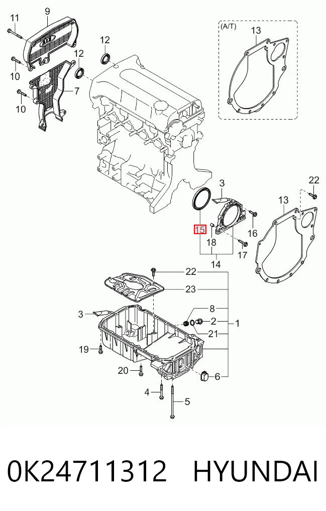N23033 Japan Cars Сальник коленвала двигателя, задний