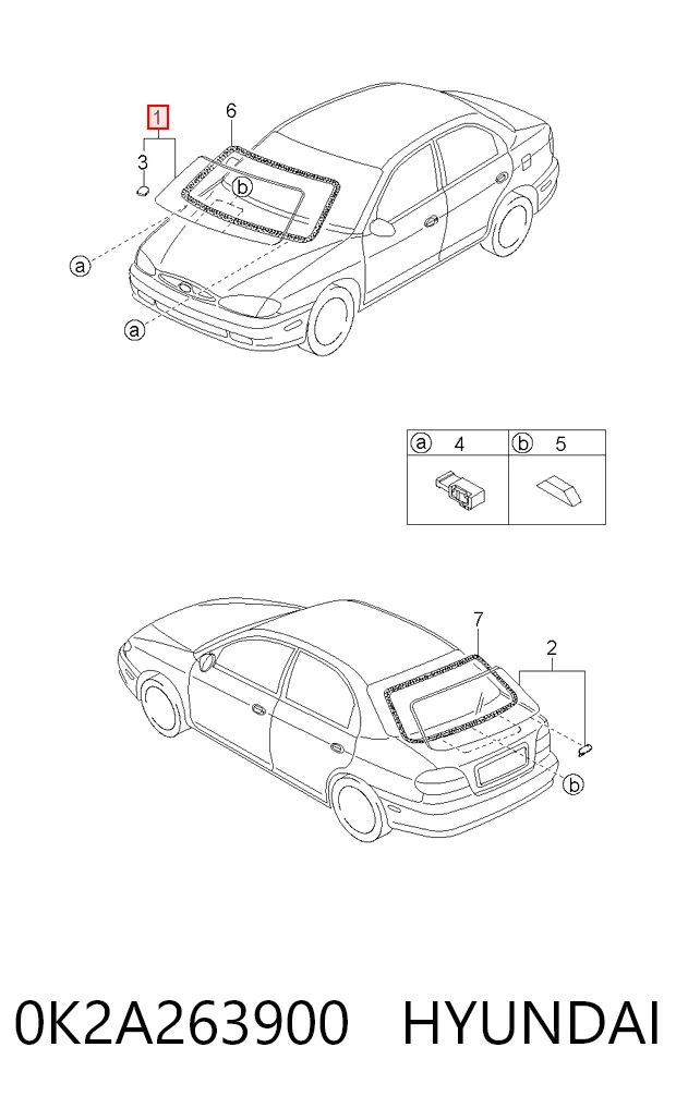 Стекло лобовое  KIA Shuma 1 FB