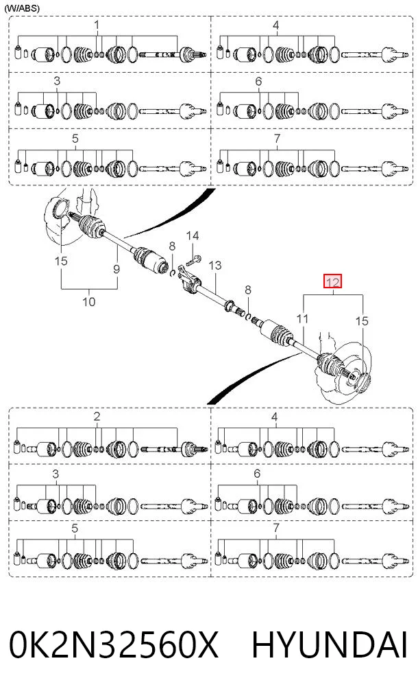 GD2222610 Mazda Граната наружняя передняя левая