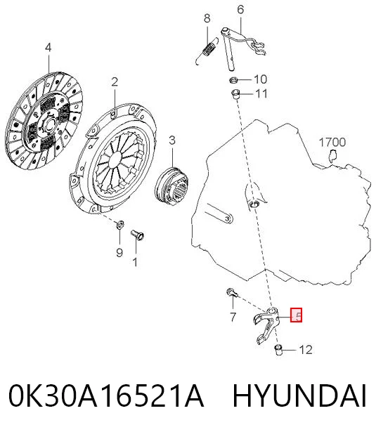 Вилка сцепления KIA Rio 1 DC