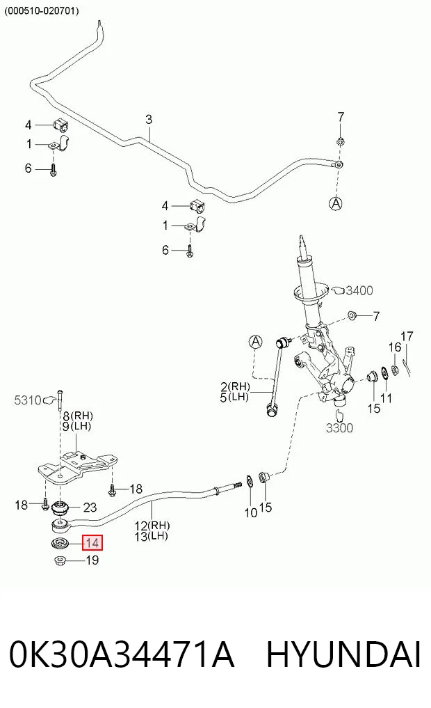 0K30A34471A Hyundai/Kia