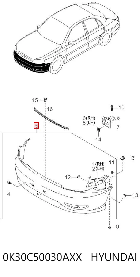 0K30C50030AXX Hyundai/Kia