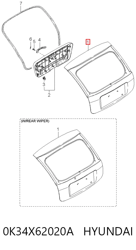 Задняя дверь на KIA Rio I DC