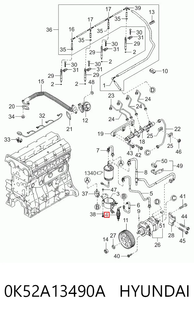 0K52A13490A Hyundai/Kia Насос ручной подкачки
