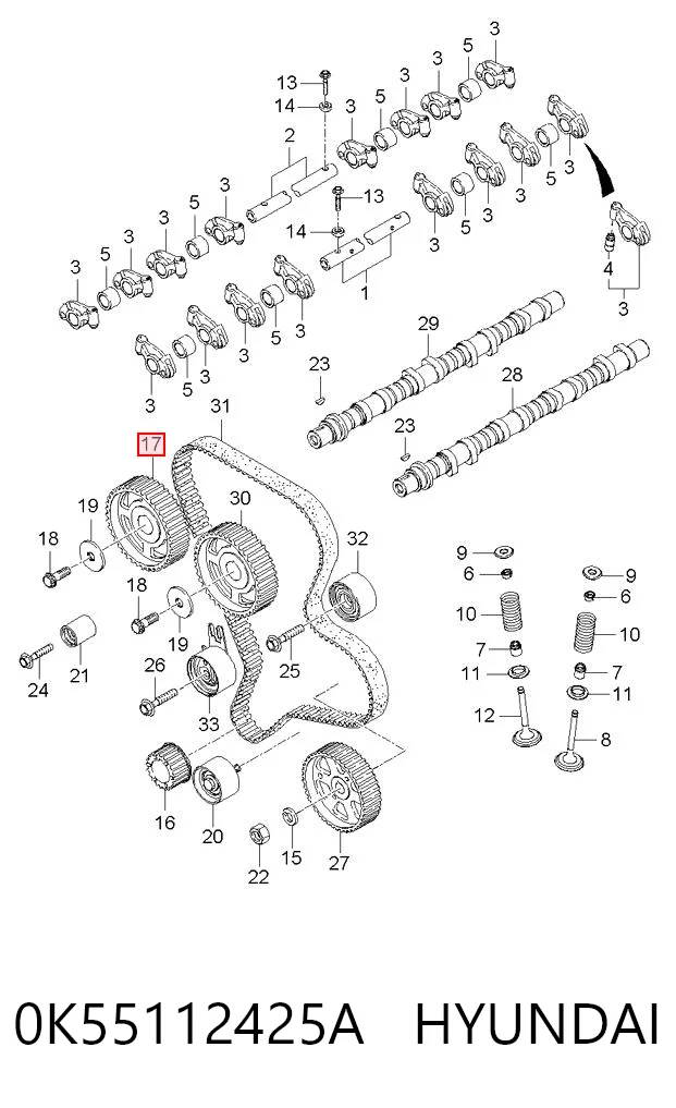 0K55112425A Hyundai/Kia Звезда коленчатого вала