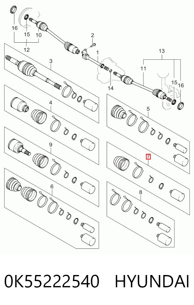 KM0701410 KAP Пыльник ШРУСа передней полуоси внутренний