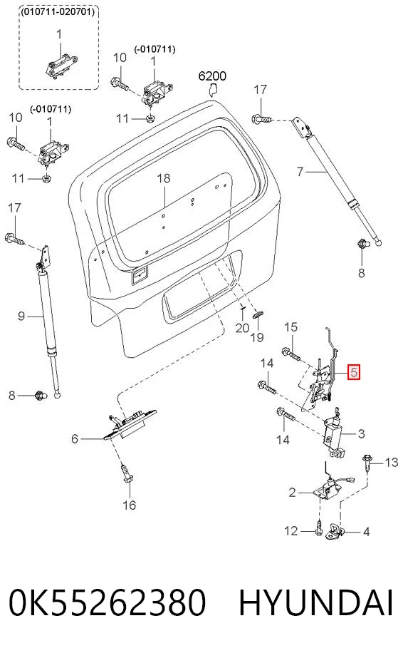 0K55262380 Hyundai/Kia 