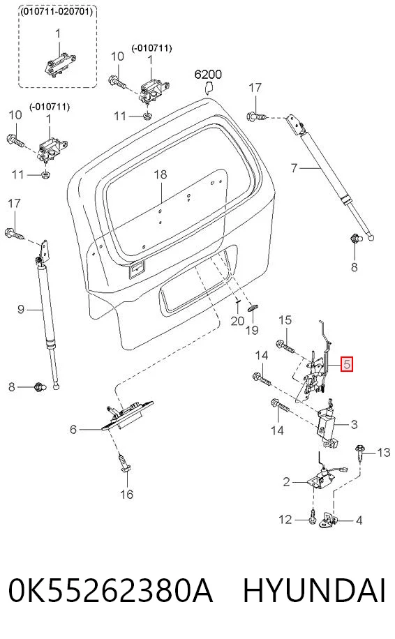 0K55262380A Hyundai/Kia 