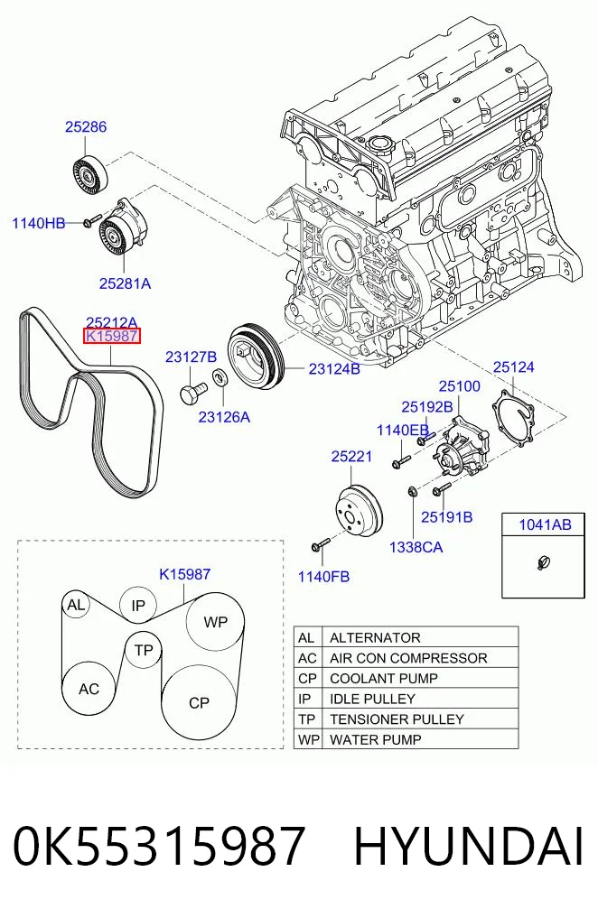 0K55315987 Hyundai/Kia