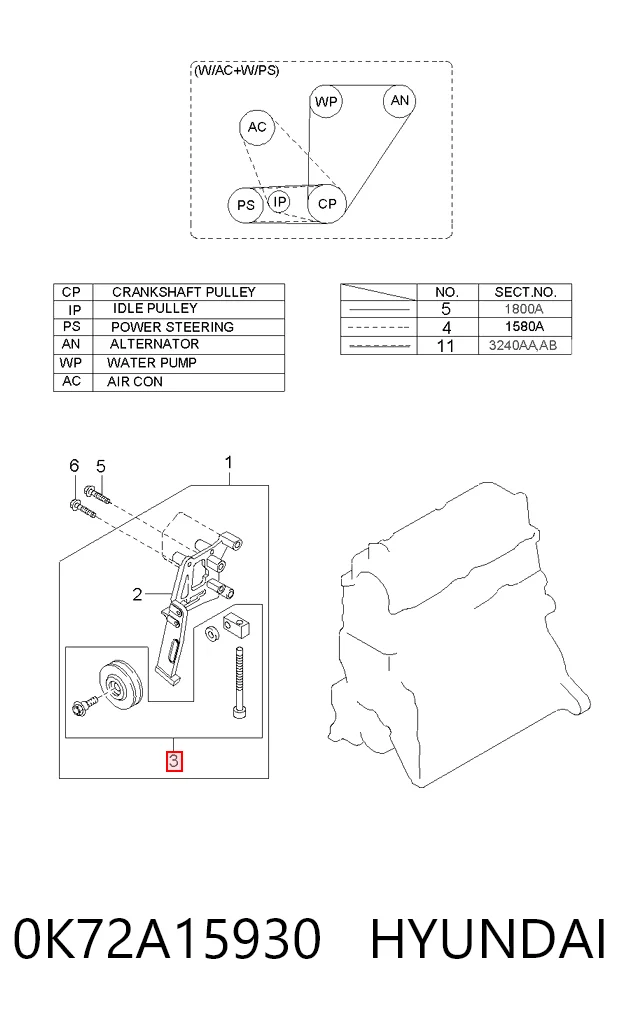 Натяжной ролик KAP KM0800002 цена, от 7.96 USD