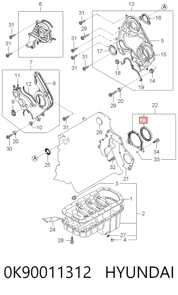 Сальник коленвала задний Japan Cars N23033 цена, от 6.80 USD