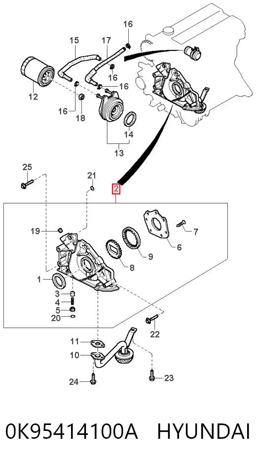 OP0131 Magneti Marelli Масляный насос двигателя