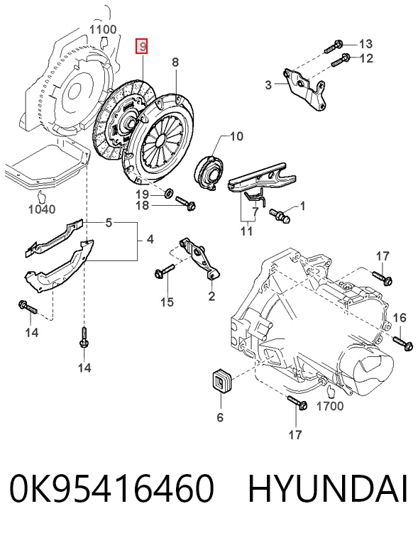 Диск сцепления VALEO 0K95416460VALEO цена, от 26.72 USD