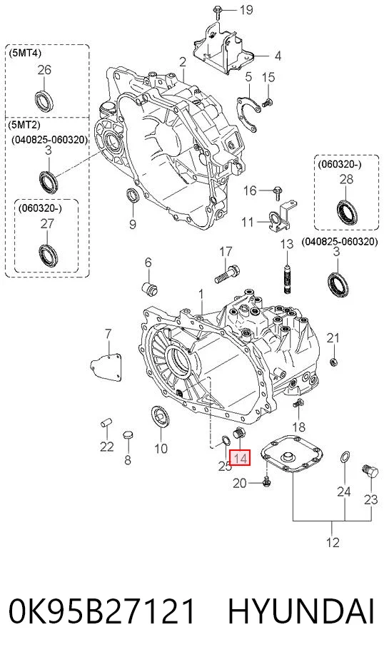 0K95B27121 Hyundai/Kia