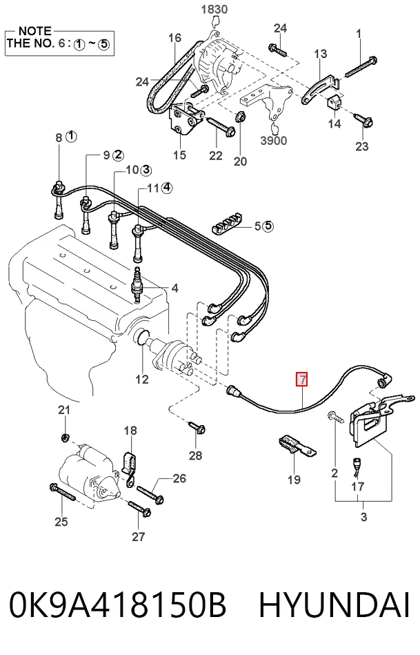 Купить 0K9A218140 Parts-Mall Провода высокого напряжения