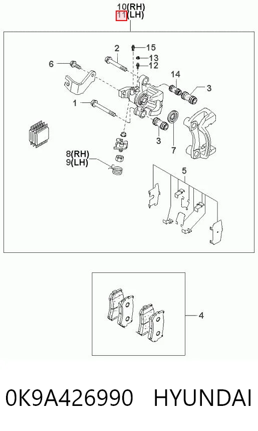 Купить CZH2202 ABE Суппорт задний левый