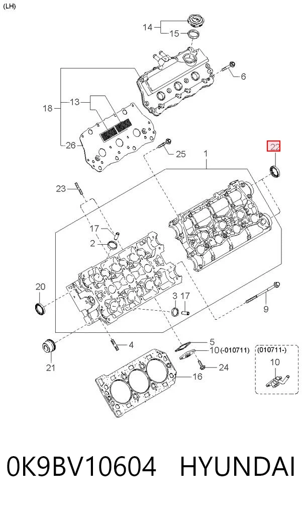 LUC100220 Rover Сальник распредвала двигателя задний