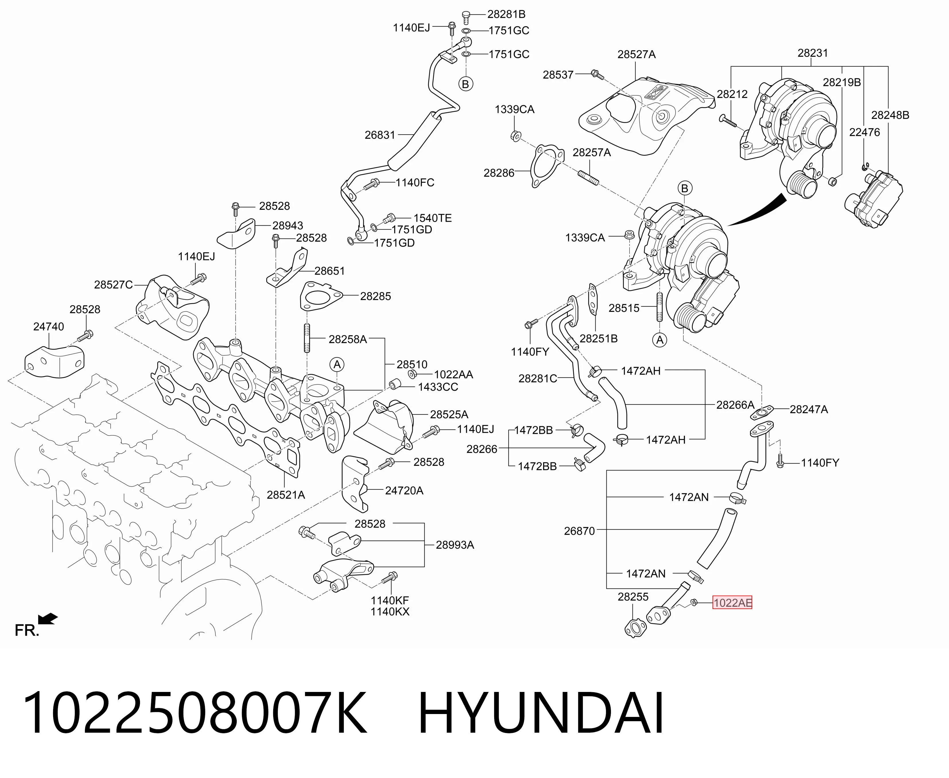 Гайка крепления приемной трубы глушителя (штанов) 059129601 Porsche