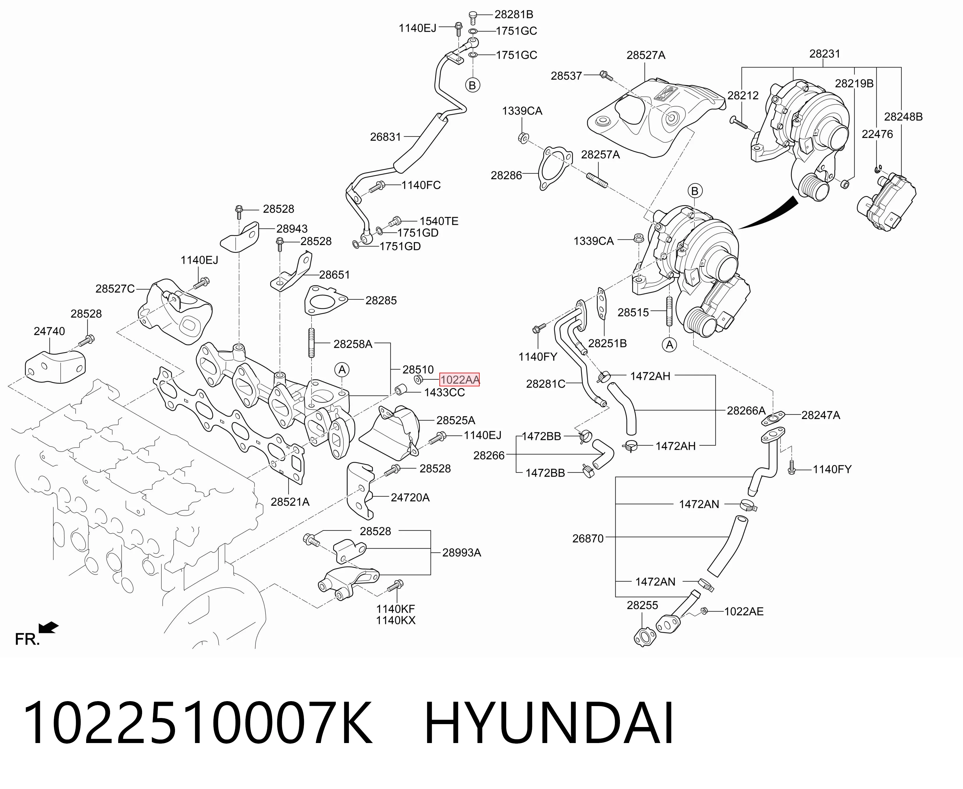 1022510007K Hyundai/Kia 