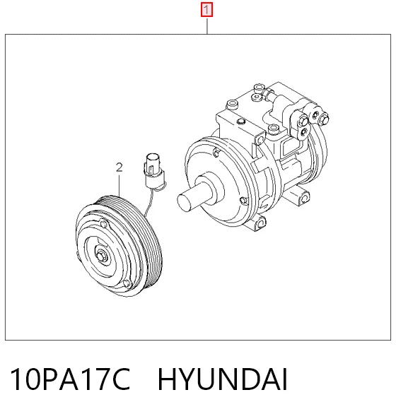 10PA17C Hyundai/Kia Компрессор хладагента