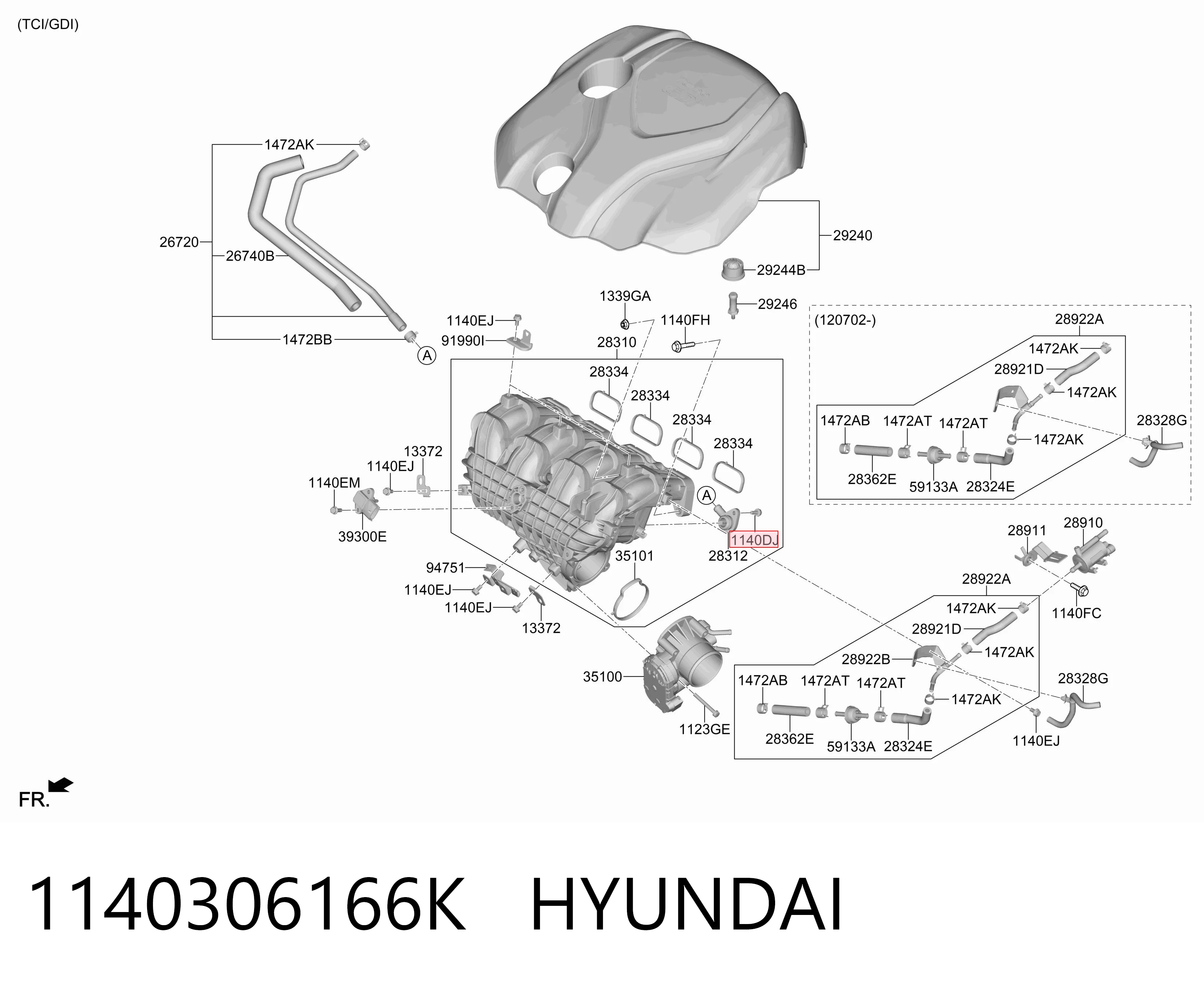 1140306166K Hyundai/Kia Болт