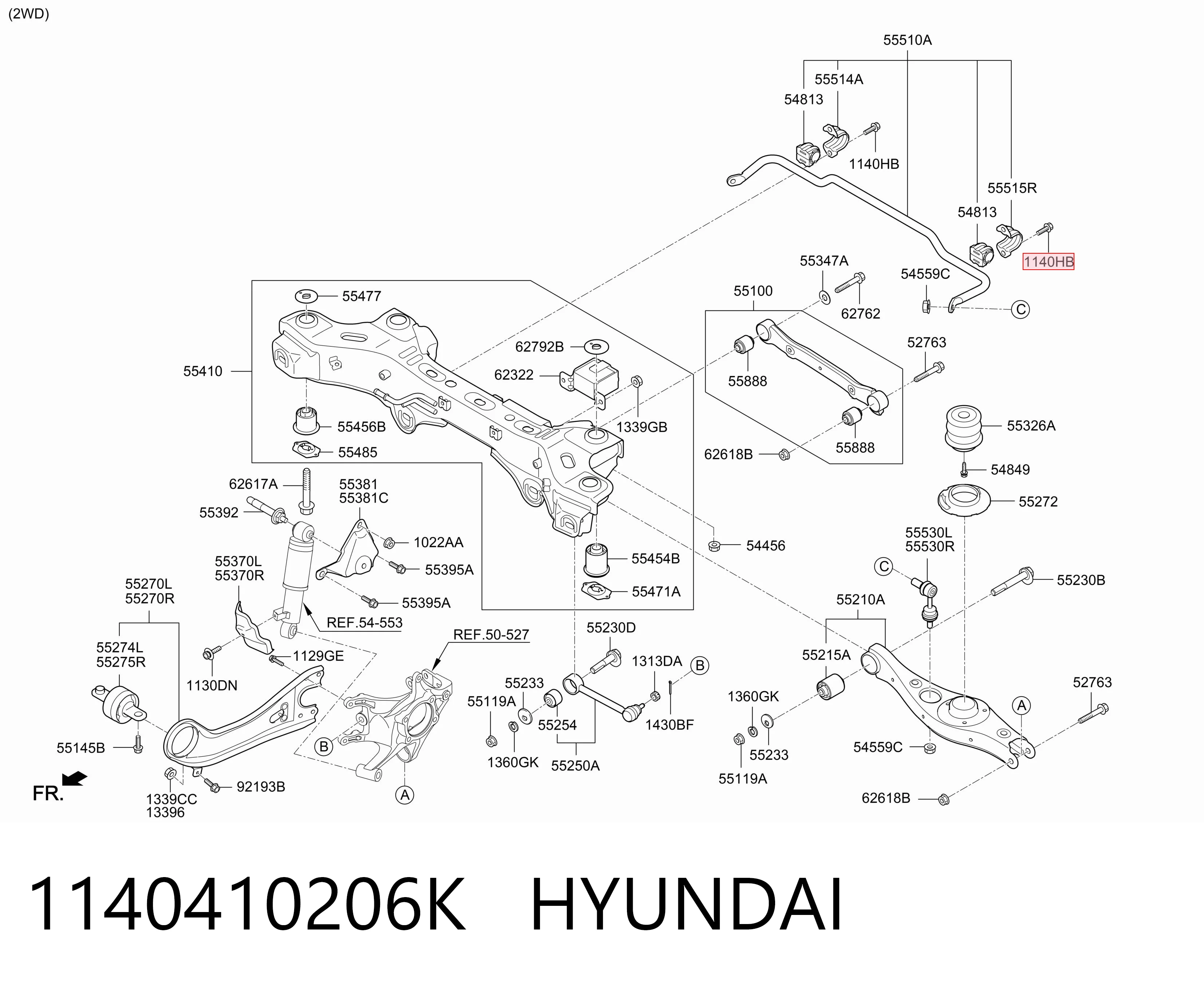 1140410206K Hyundai/Kia Болт крепления головки блока цилиндров
