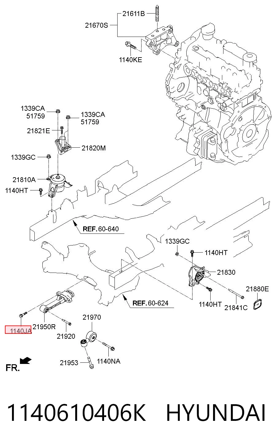 1140610406K Hyundai/Kia 
