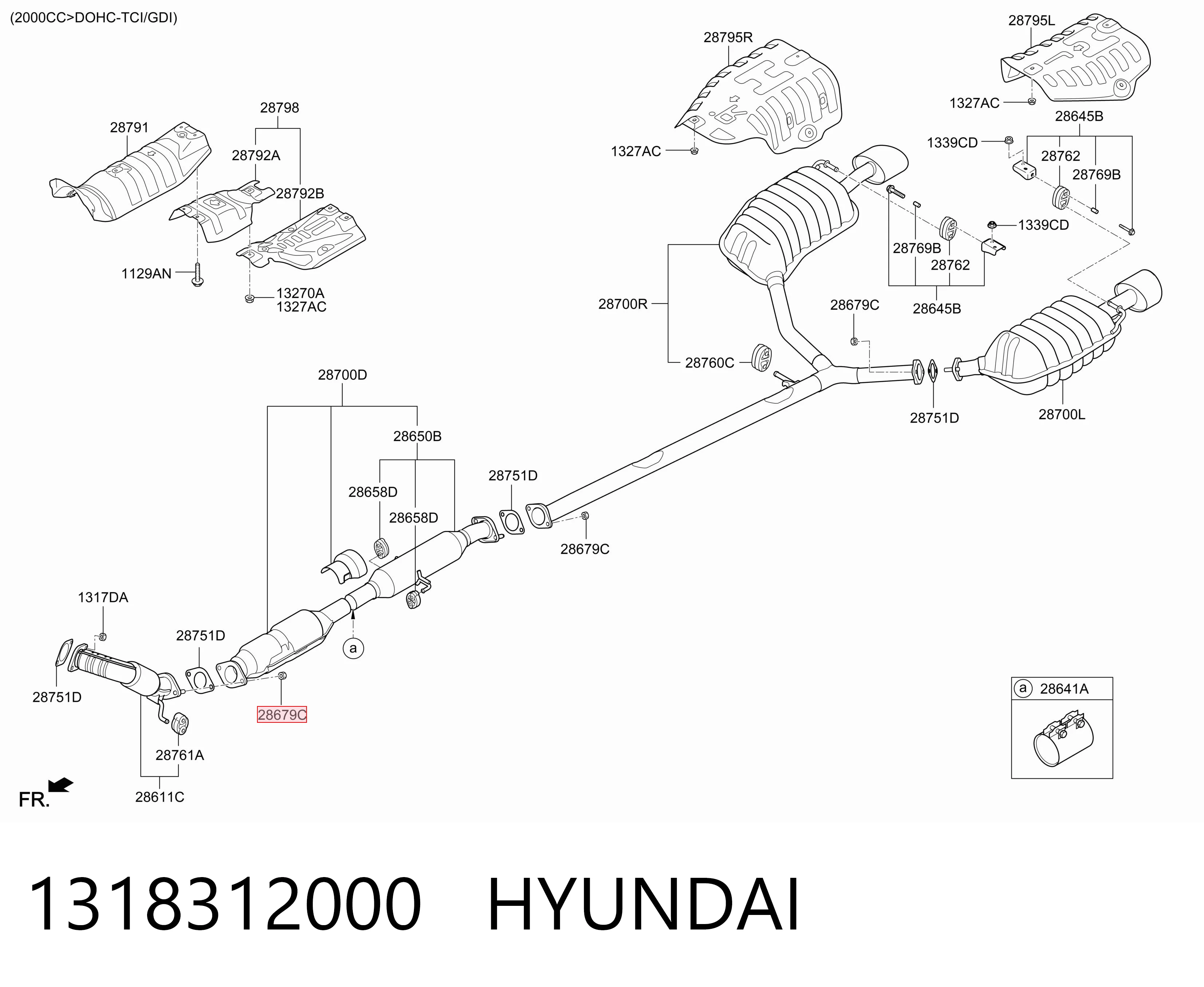 1318312000 Hyundai/Kia Гайка выпускного коллектора