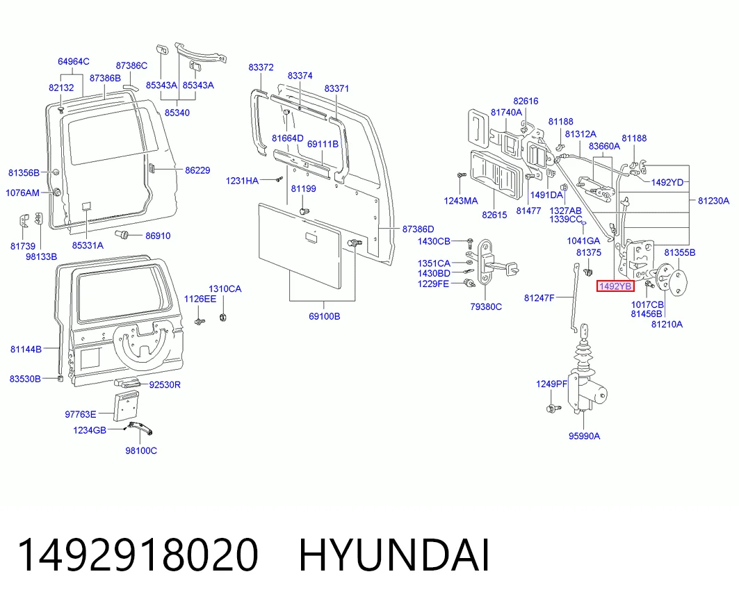 Пятая дверь Hyundai Sonata III седан (1993 - 1998) цена, от 1.12 USD
