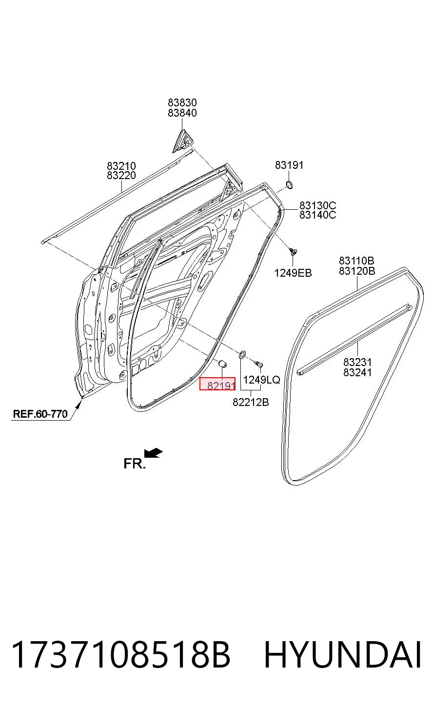 1737108518B Hyundai/Kia Отбойник дверей
