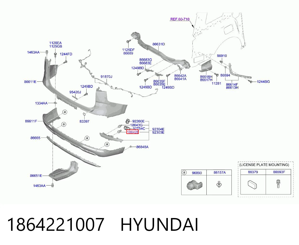 1864221007 Hyundai/Kia Лампа