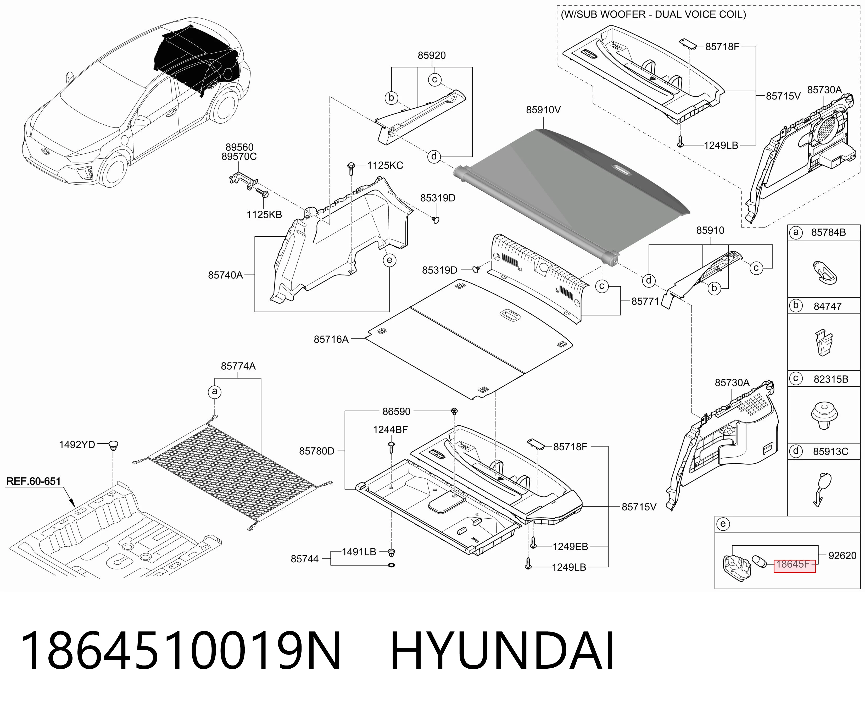 1864510019N Hyundai/Kia Фонарь освещения номера