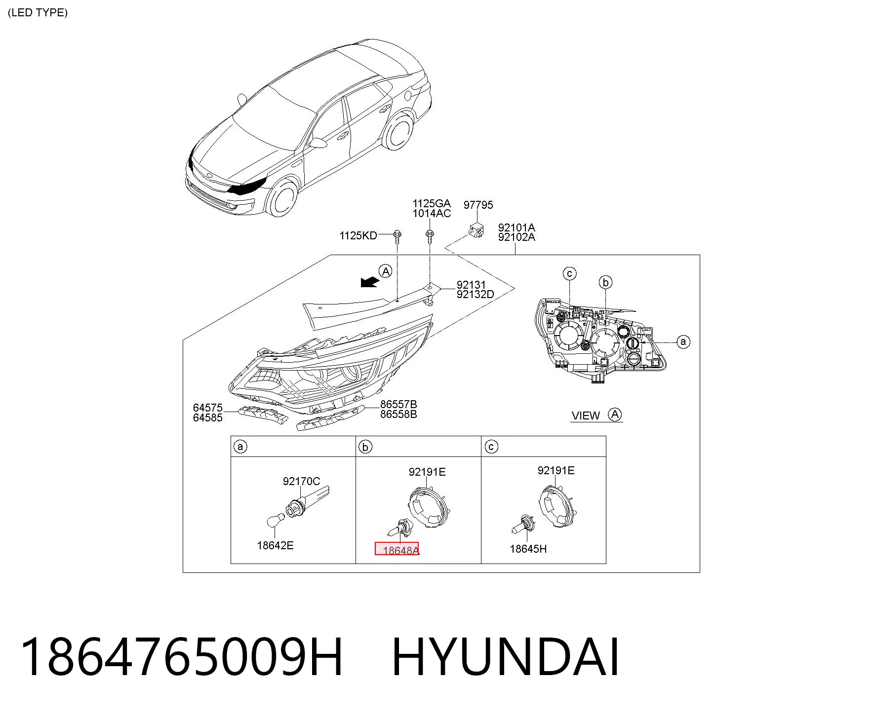 1864765009H Hyundai/Kia 