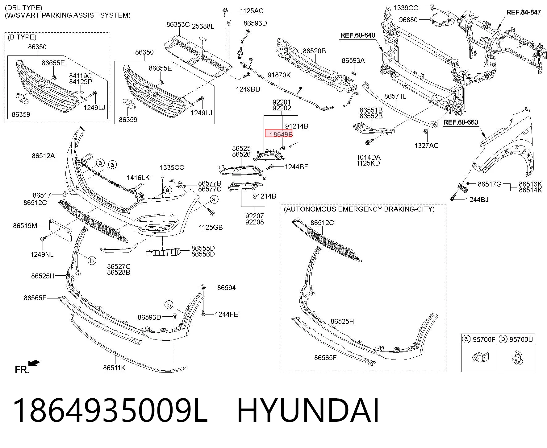 1864935009L Hyundai/Kia Противотуманные лампы