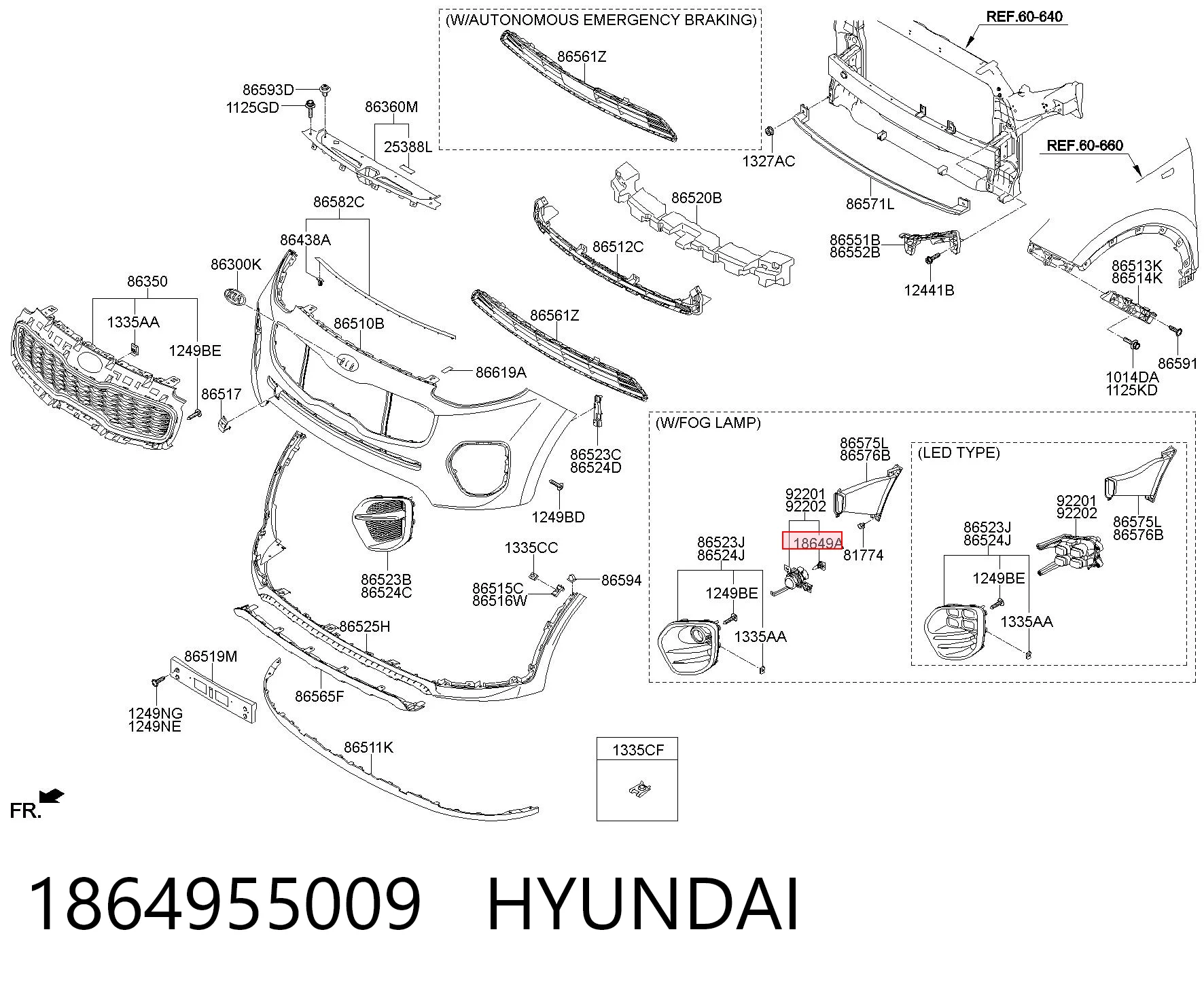 1864955009 Hyundai/Kia Фильтр топлива