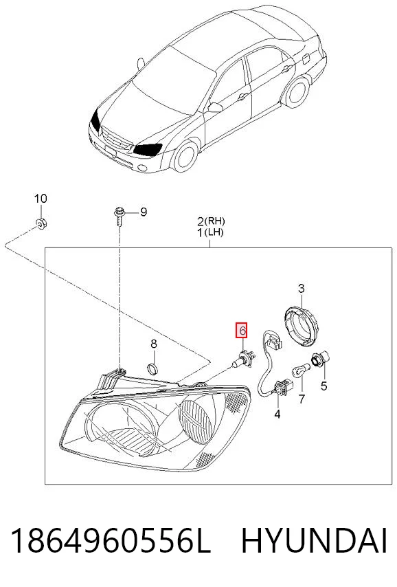 Лампочка галогенная, дальний/ближний свет Chrysler 1864761566 цена, от 9.65 USD