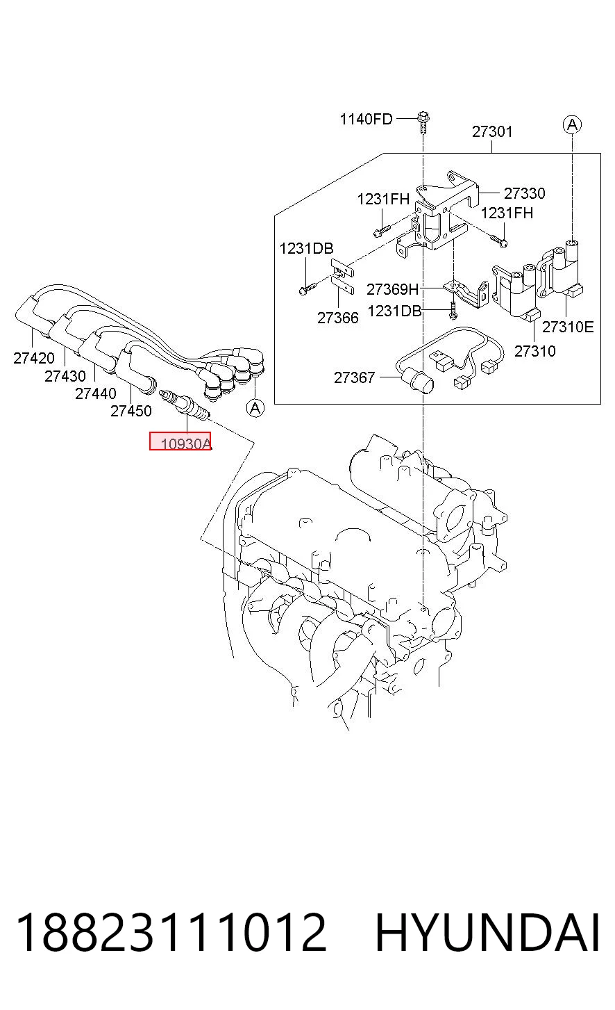 18823111012 Hyundai/Kia Свечи зажигания